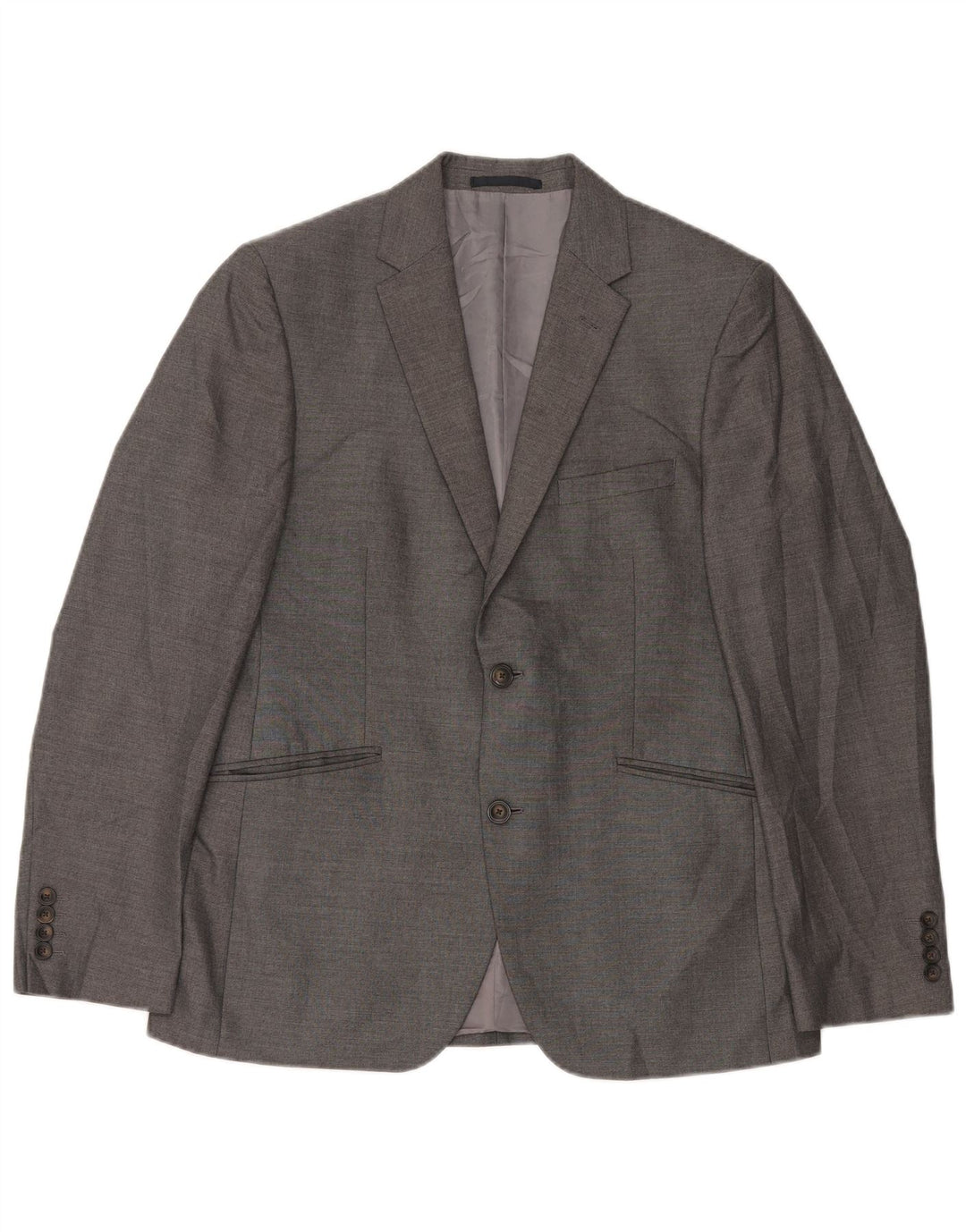 Marks & Spencer Maßgeschneiderte 2-Knopf-Blazerjacke für Herren, UK 40, Mittelgrau