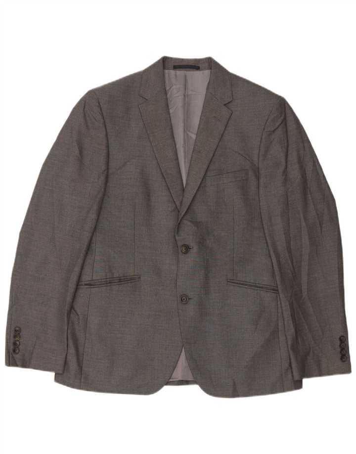 Marks & Spencer Maßgeschneiderte 2-Knopf-Blazerjacke für Herren, UK 40, Mittelgrau