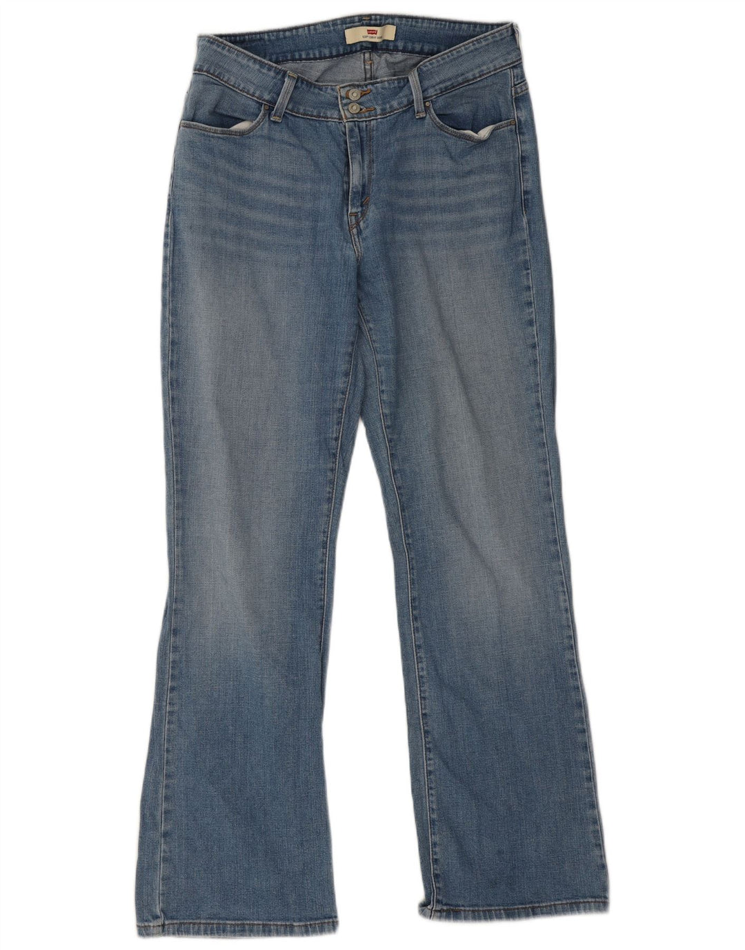 Levi's Damen 528 Curvy Bootcut Jeans US 14 Large W32 L31 Blaue Baumwolle