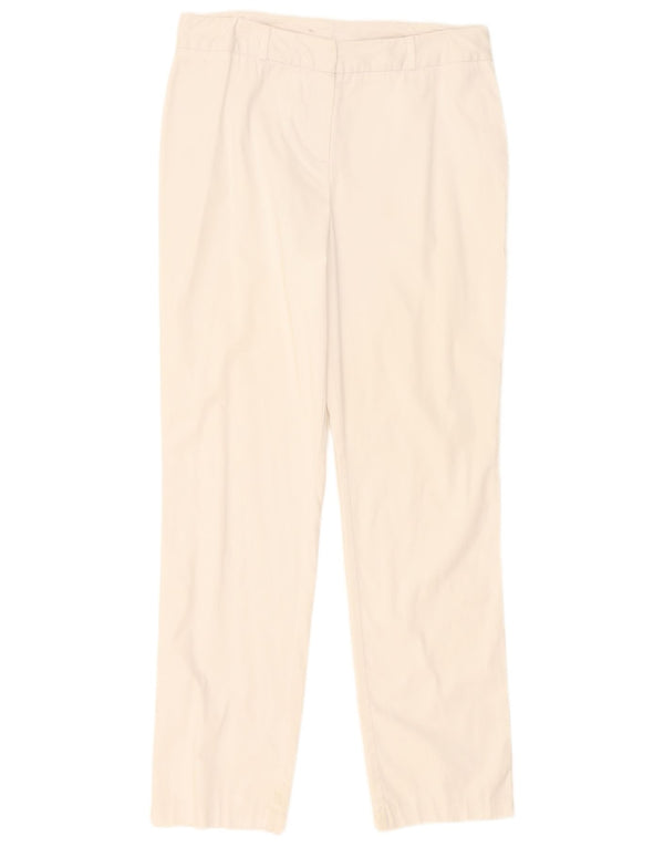 Marks & Spencer Damen-Freizeithose mit hoher Taille, UK 12, M, W32, L30, Weiß