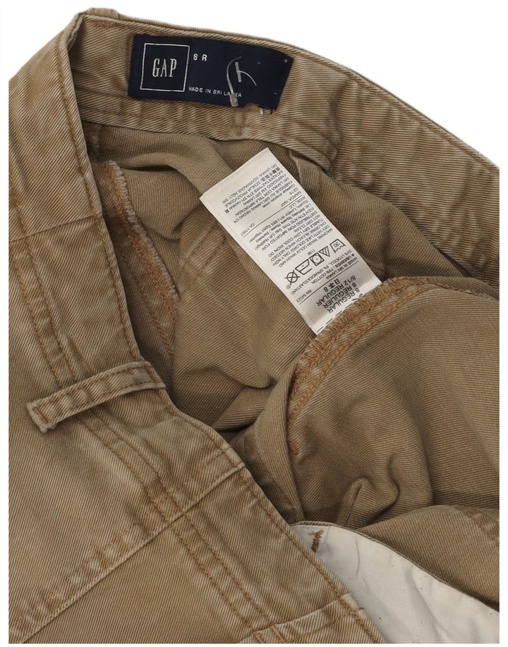 Gap Damen Caprihose US 8 Medium W30 L17 Khaki Baumwolle