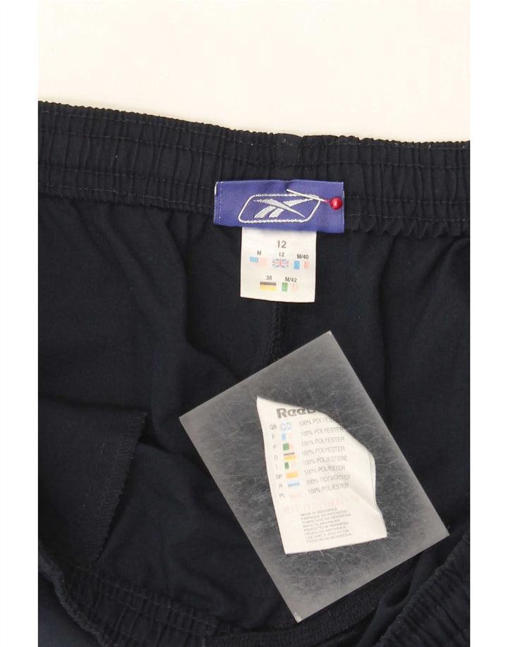 Reebok Damen Sportshorts UK 12 Medium Marineblau Polyester