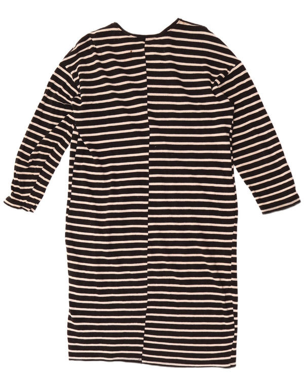 Zara Damen Trafaluc Pulloverkleid UK 16 Large Schwarz gestreift