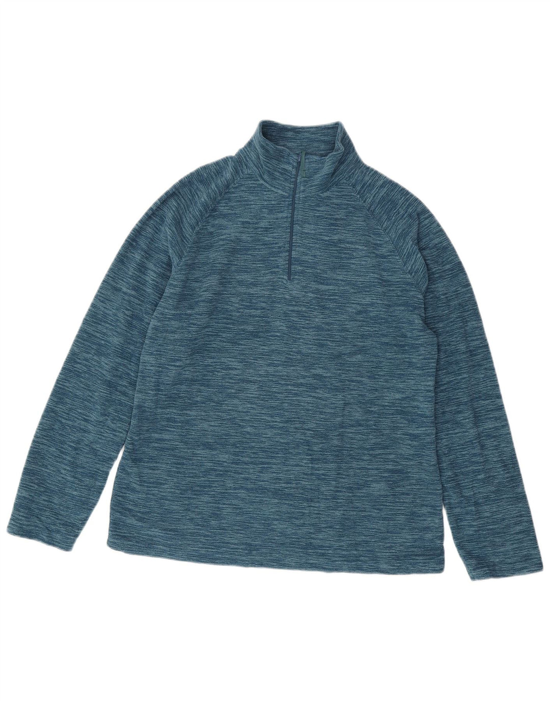 Mountain Warehouse Herren-Fleecepullover mit Reißverschluss am Kragen, mittelblau meliert