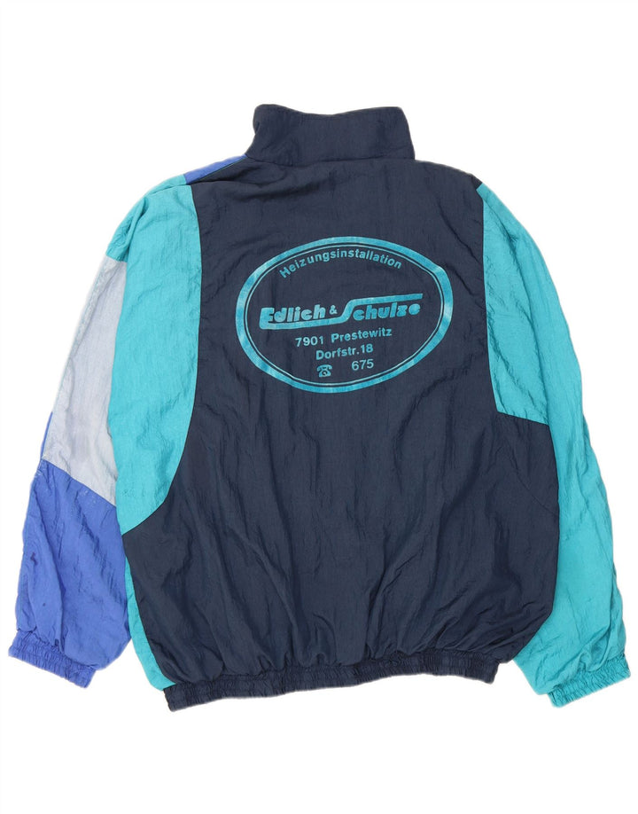 Killtec Herren-Trainingsanzug-Top-Jacke, UK 46 2XL, blaues Colourblock-Polyamid