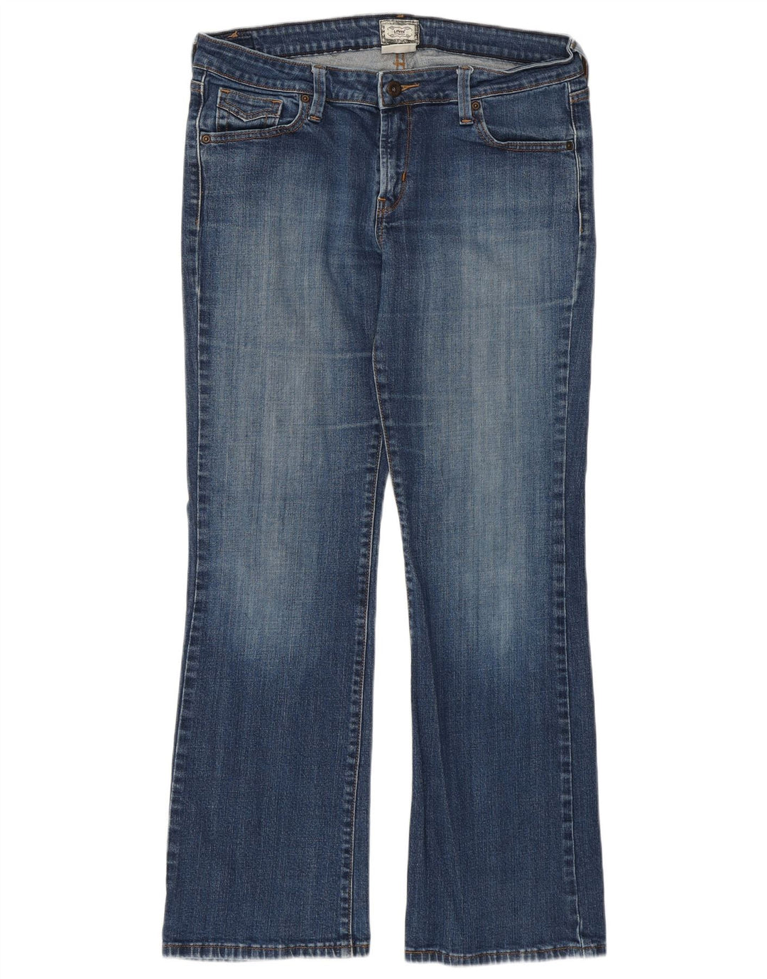 LEVI'S Damen 545 Low Bootcut Jeans US 14 XL W36 L30 Blaue Baumwolle