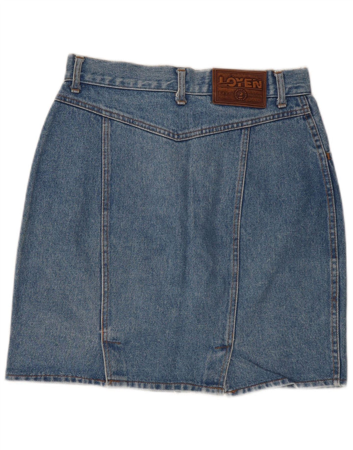 Vintage Damen Mini Jeansrock W29 Mittelblaue Baumwolle