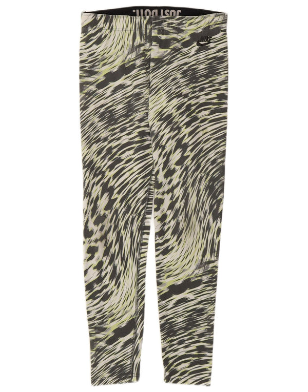 Nike Damen-Leggings UK 12, mittelgroß, mehrfarbig, Baumwolle mit Tiermuster