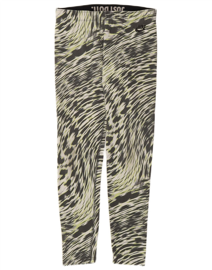 Nike Damen-Leggings UK 12, mittelgroß, mehrfarbig, Baumwolle mit Tiermuster