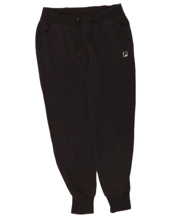 Fila Damen Trainingshose Jogger UK 8 Small Schwarz Baumwolle