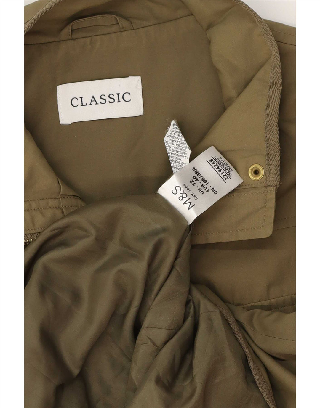 Marks & Spencer Damen Utility-Jacke UK 12 Medium Khaki Polyamid
