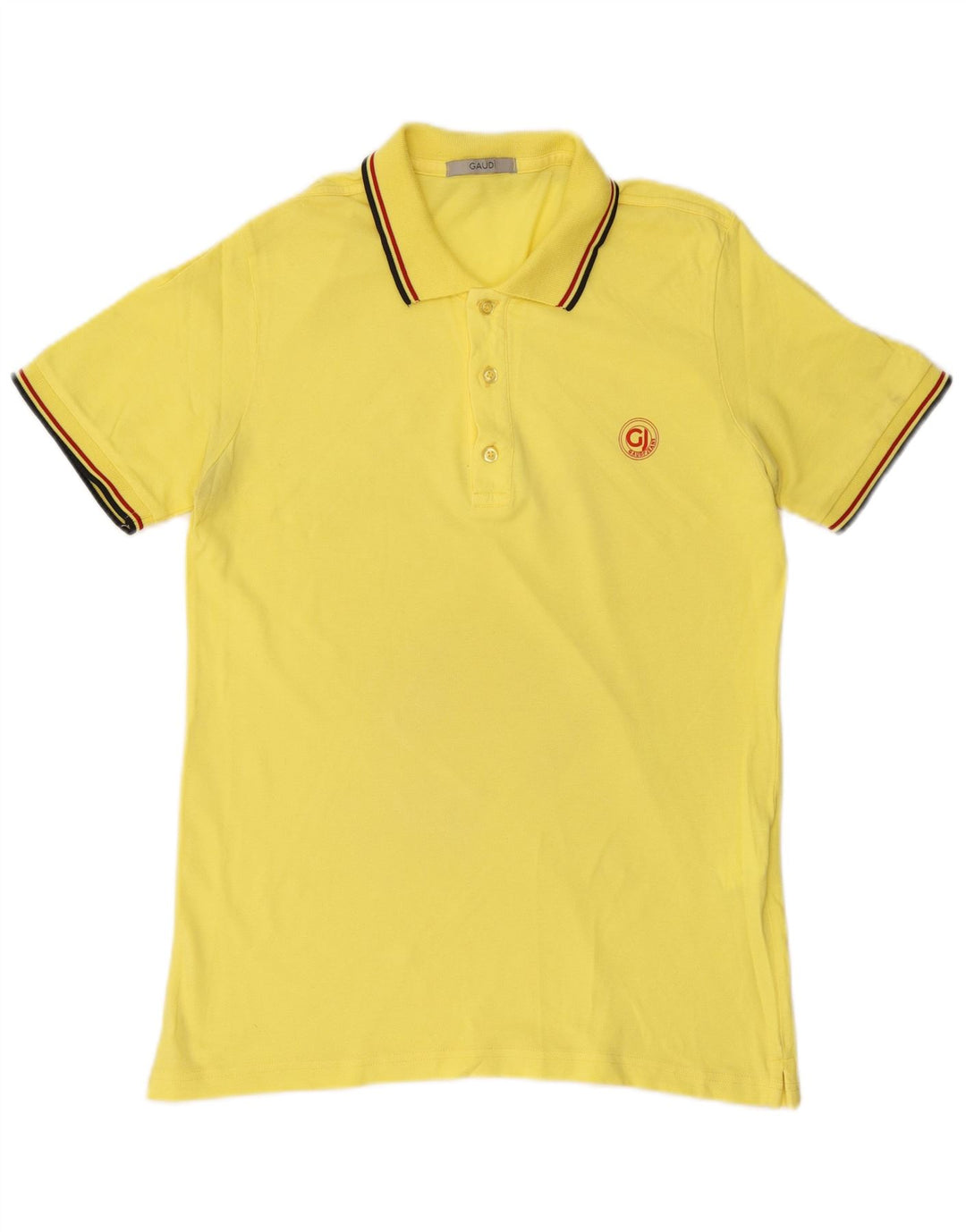 GAUDI Herren Poloshirt Große gelbe Baumwolle