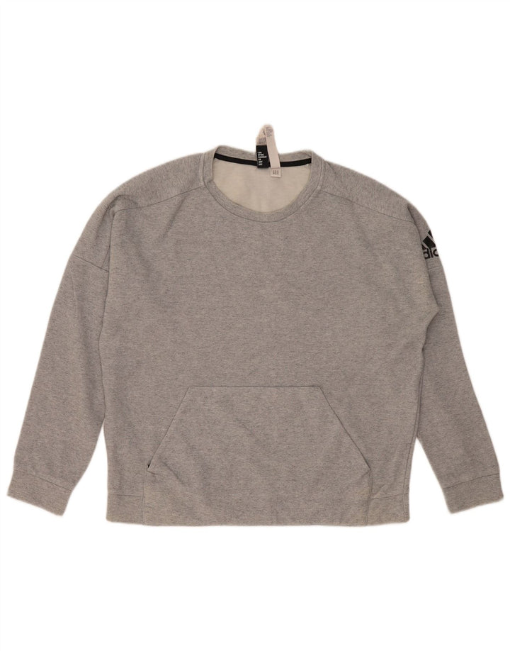 Adidas Herren Sweatshirt Pullover große graue Baumwolle