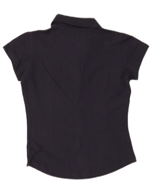 SERGIO TACCHINI Damen Poloshirt UK 12 Medium Marineblau Baumwolle