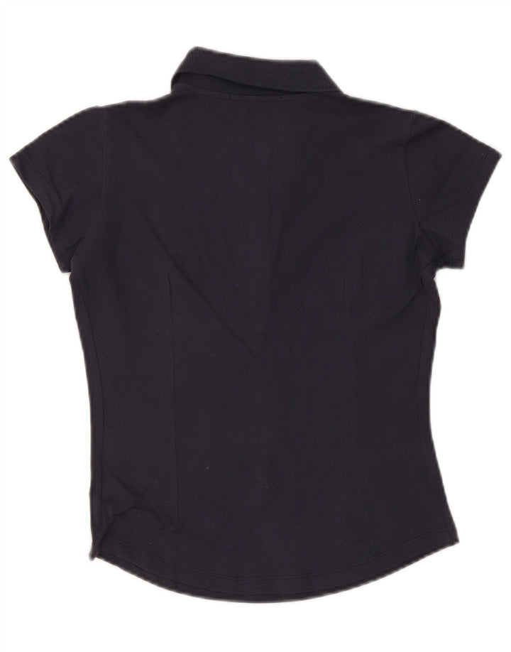 SERGIO TACCHINI Damen Poloshirt UK 12 Medium Marineblau Baumwolle