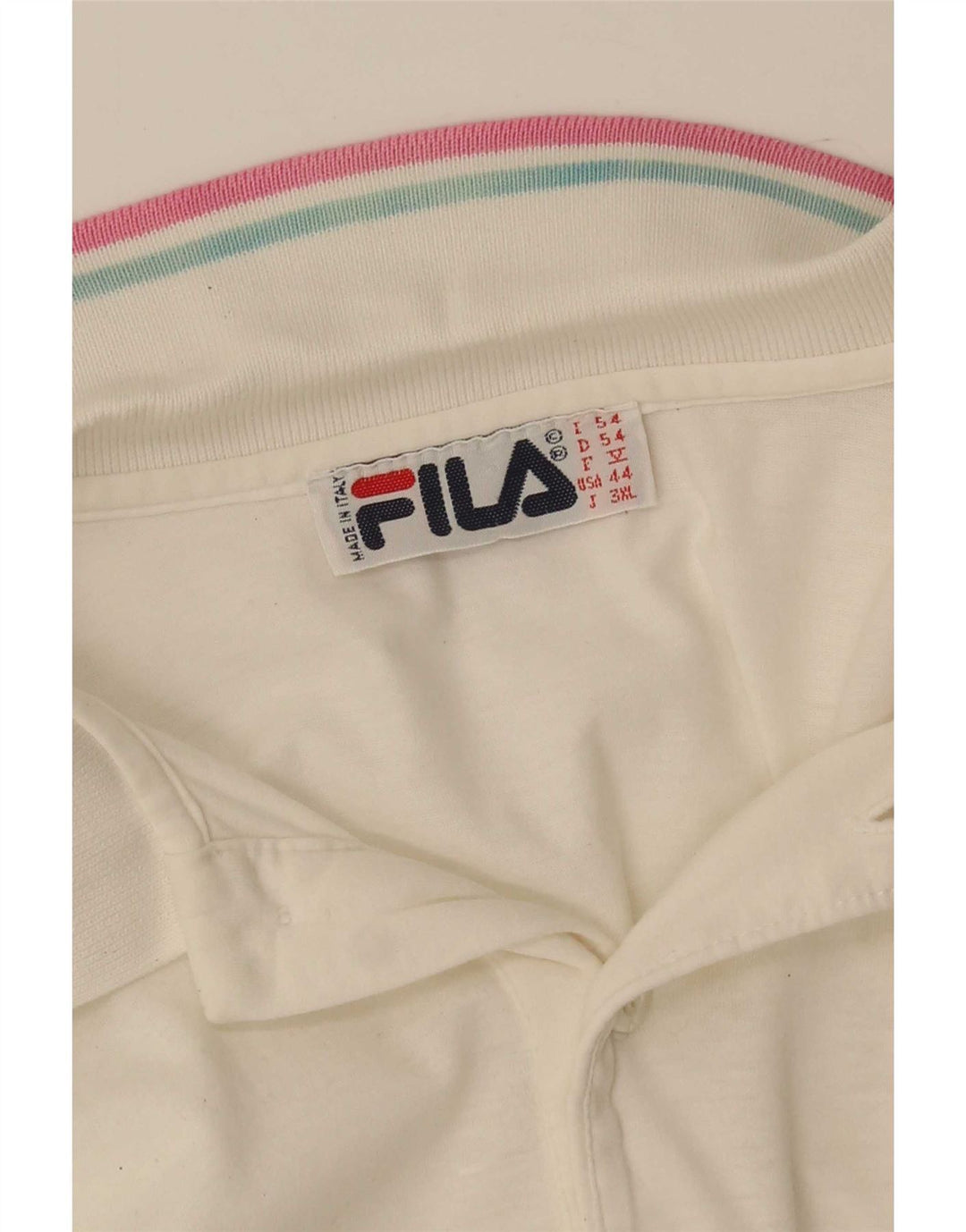 Fila Herren Grafik-Poloshirt IT 54 XL Weiß gestreift