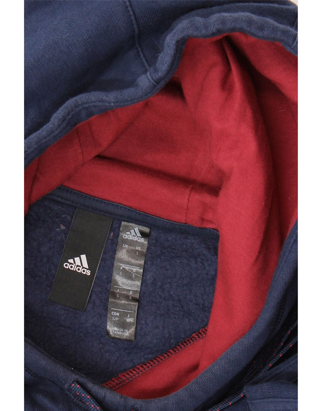 ADIDAS Herren-Kapuzenpullover mit Grafik, Größe S, Marineblau, Farbblock