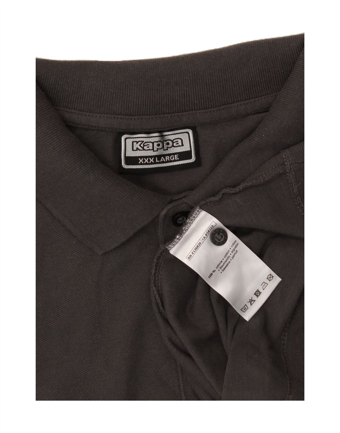 KAPPA Mens Polo Shirt 3XL Grey Cotton Vintage Kappa and Second-Hand Kappa from Messina Hembry 