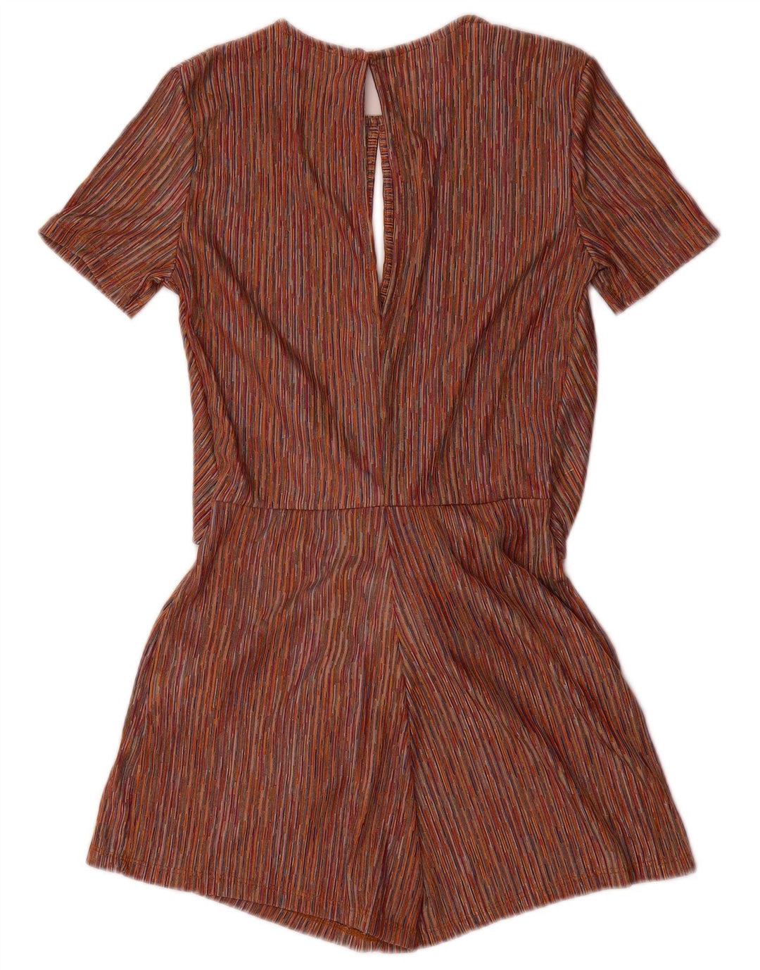 Zara Damen Playsuit mit vorderer Krawatte, UK 10, klein, mehrfarbig gestreift