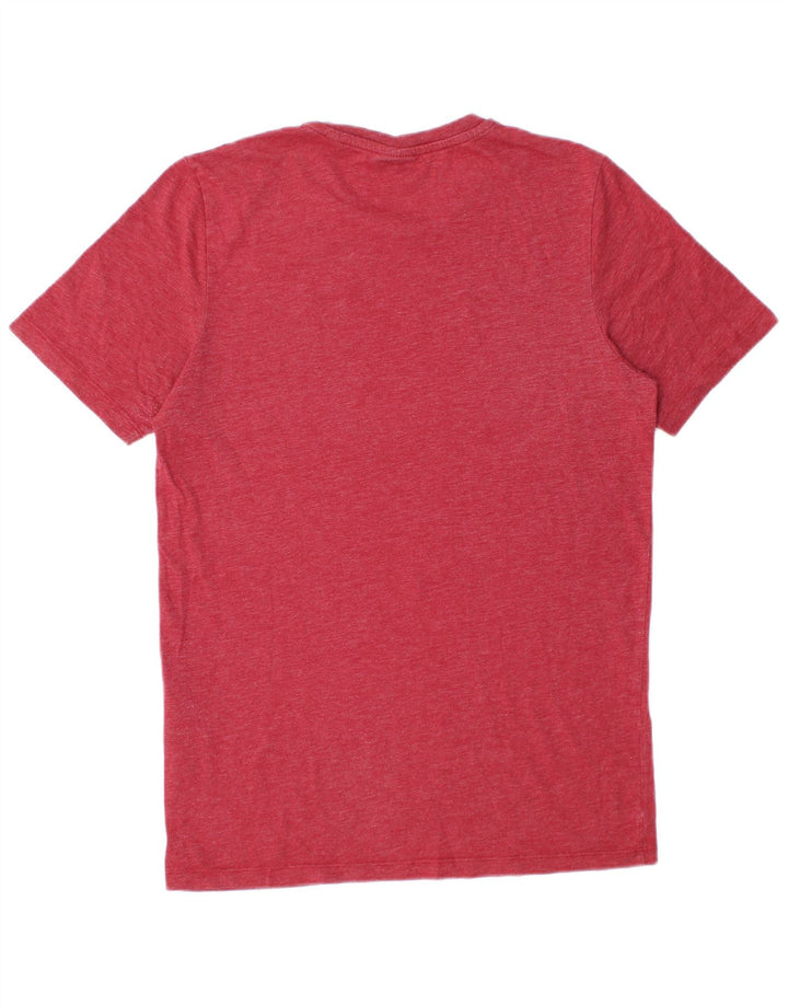 Jack & Jones Herren Grafik-T-Shirt-Oberteil aus mittelrot gesprenkelter Baumwolle