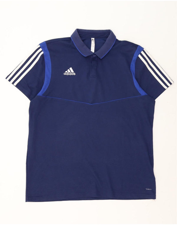 Adidas Herren Climalite Poloshirt XL Marineblau Baumwolle