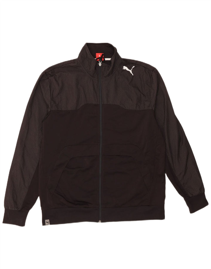 Puma Herren Trainingsanzug Top Jacke XL Schwarz gepunktet