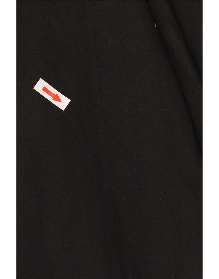 Tommy Hilfiger Damen Faltenrock US 8 Medium W32 Schwarze Wolle