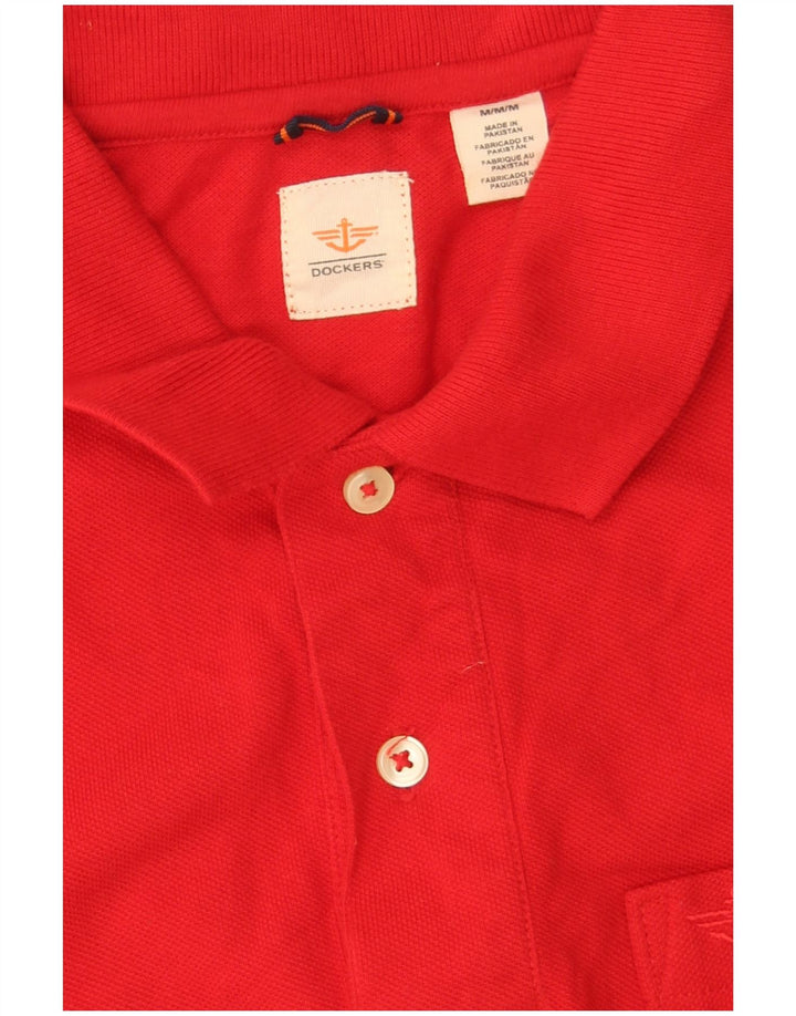 Dockers Herren-Poloshirt aus mittelroter Baumwolle