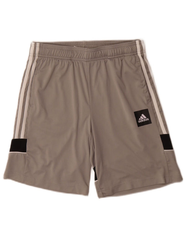 Adidas Aeroready Sportshorts für Jungen, 13–14 Jahre, graues Colourblock-Polyester