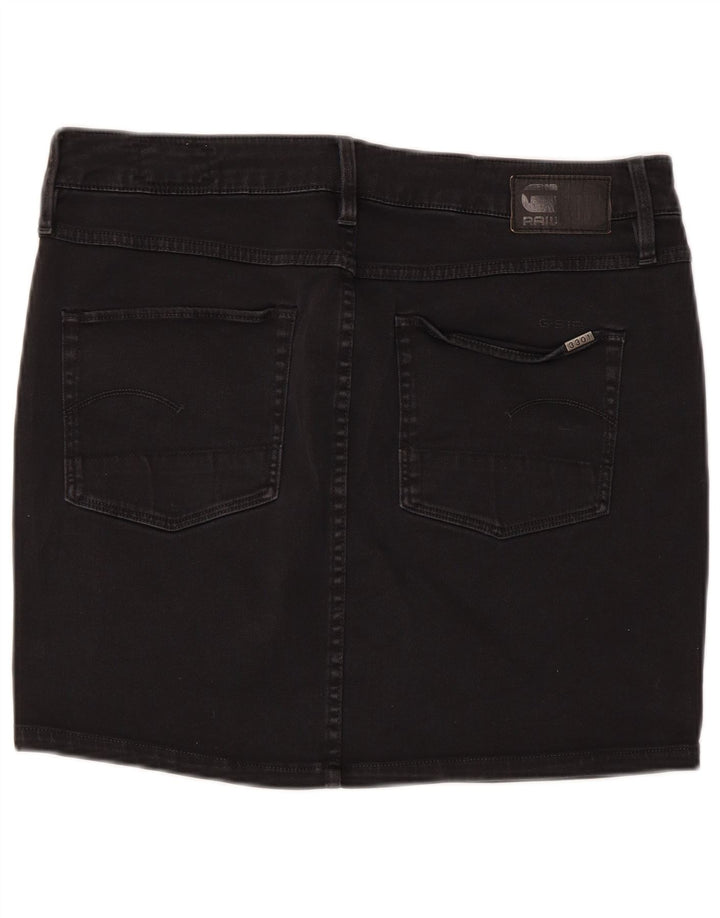G-Star Damen Mini-Jeansrock W30 Mittelschwarze Baumwolle
