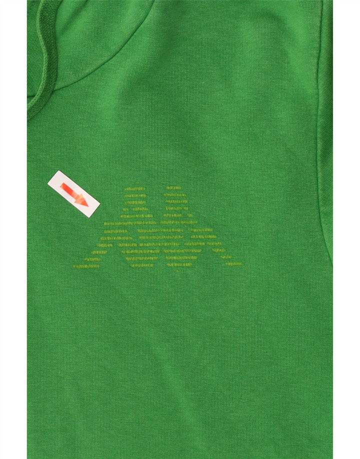 Kappa Herren Graphic Hoodie Pullover Mittelgrüne Baumwolle