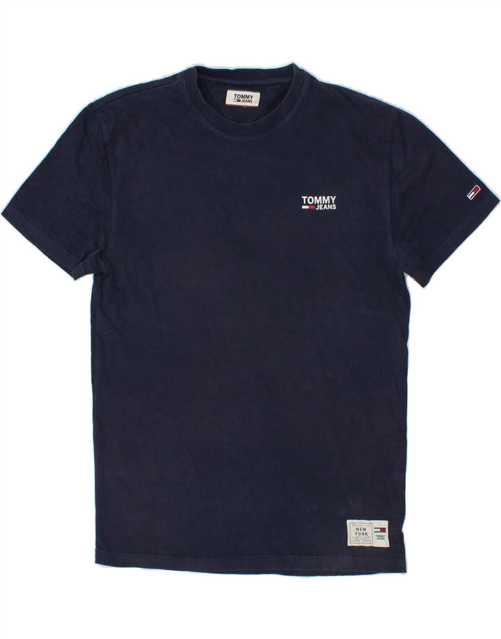 TOMMY HILFIGER Mens T-Shirt Top Medium Navy Blue Vintage Tommy Hilfiger and Second-Hand Tommy Hilfiger from Messina Hembry 