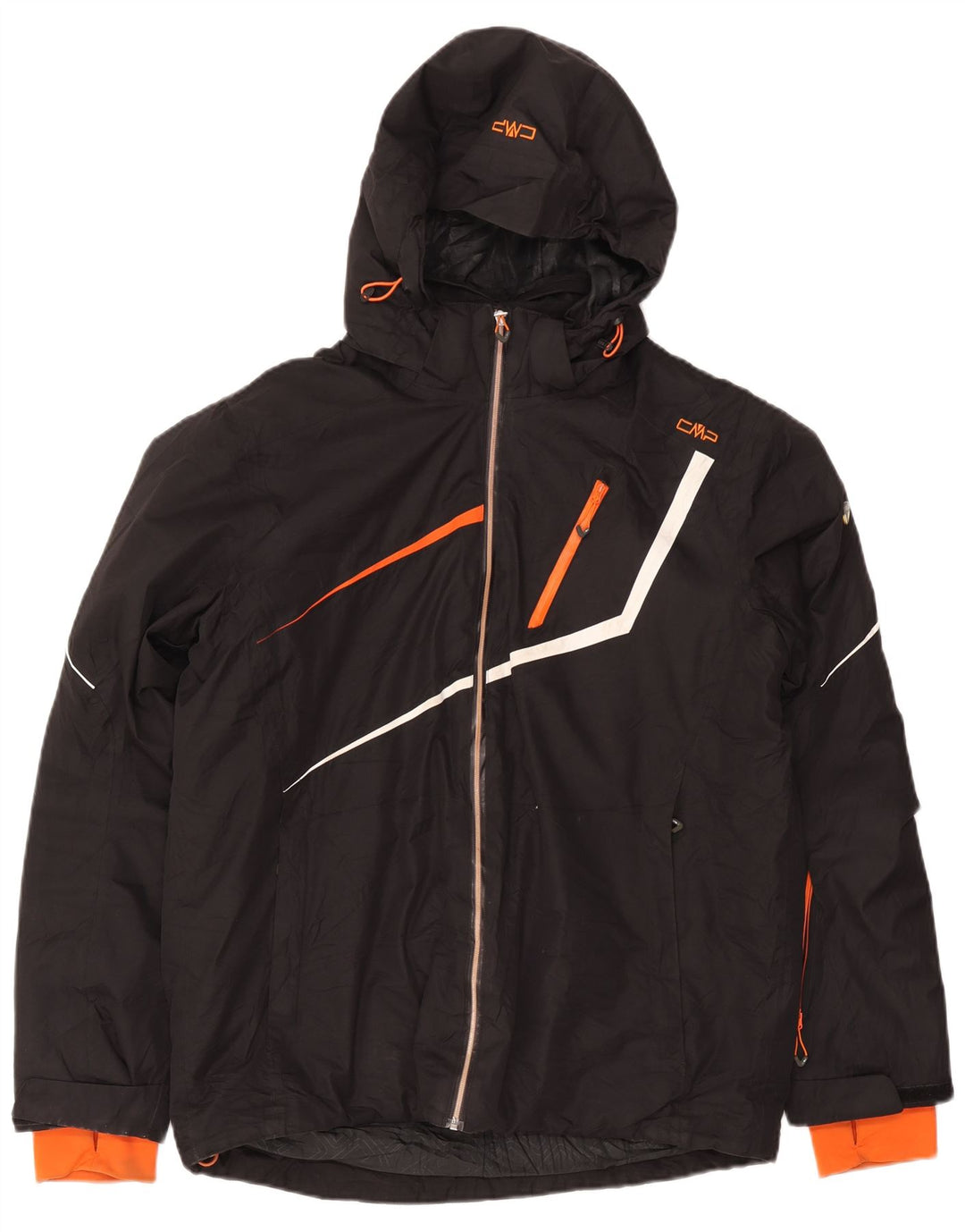 CMP Herren Skijacke mit Kapuze IT 54 2XL Schwarz Colourblock Polyester Sports