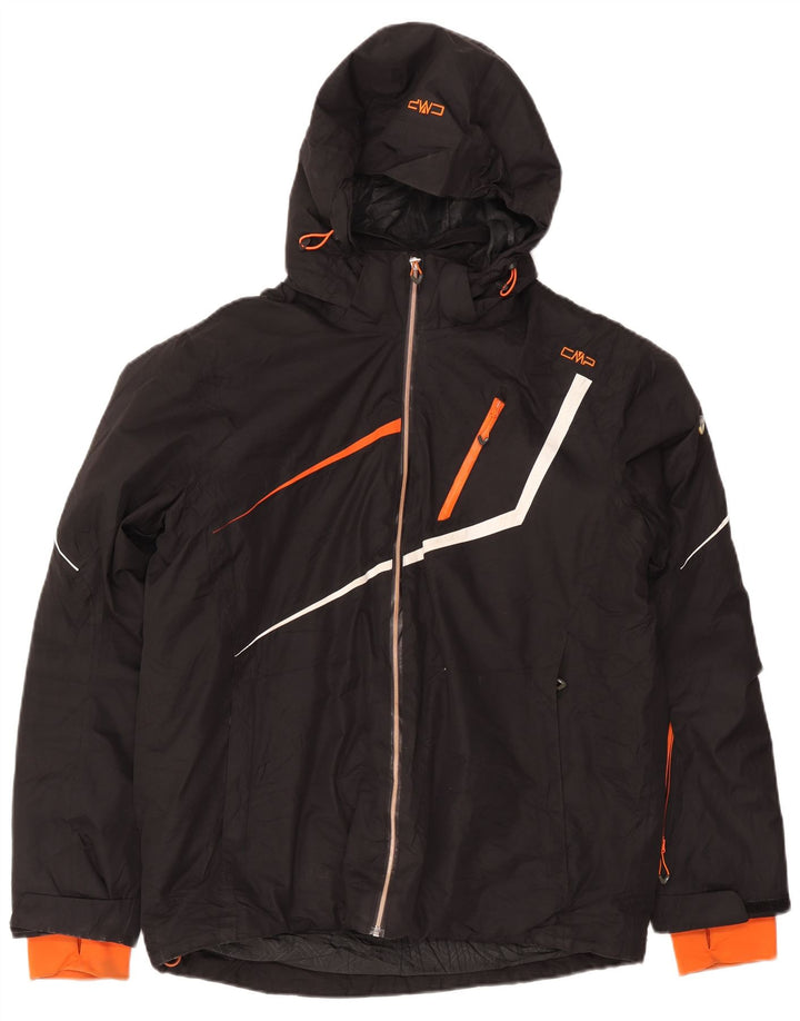CMP Herren Skijacke mit Kapuze IT 54 2XL Schwarz Colourblock Polyester Sports