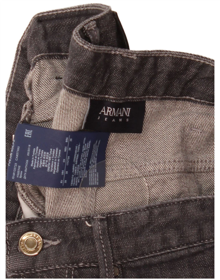 Armani Damen Skinny Jeans W28 L34 Graue Baumwolle