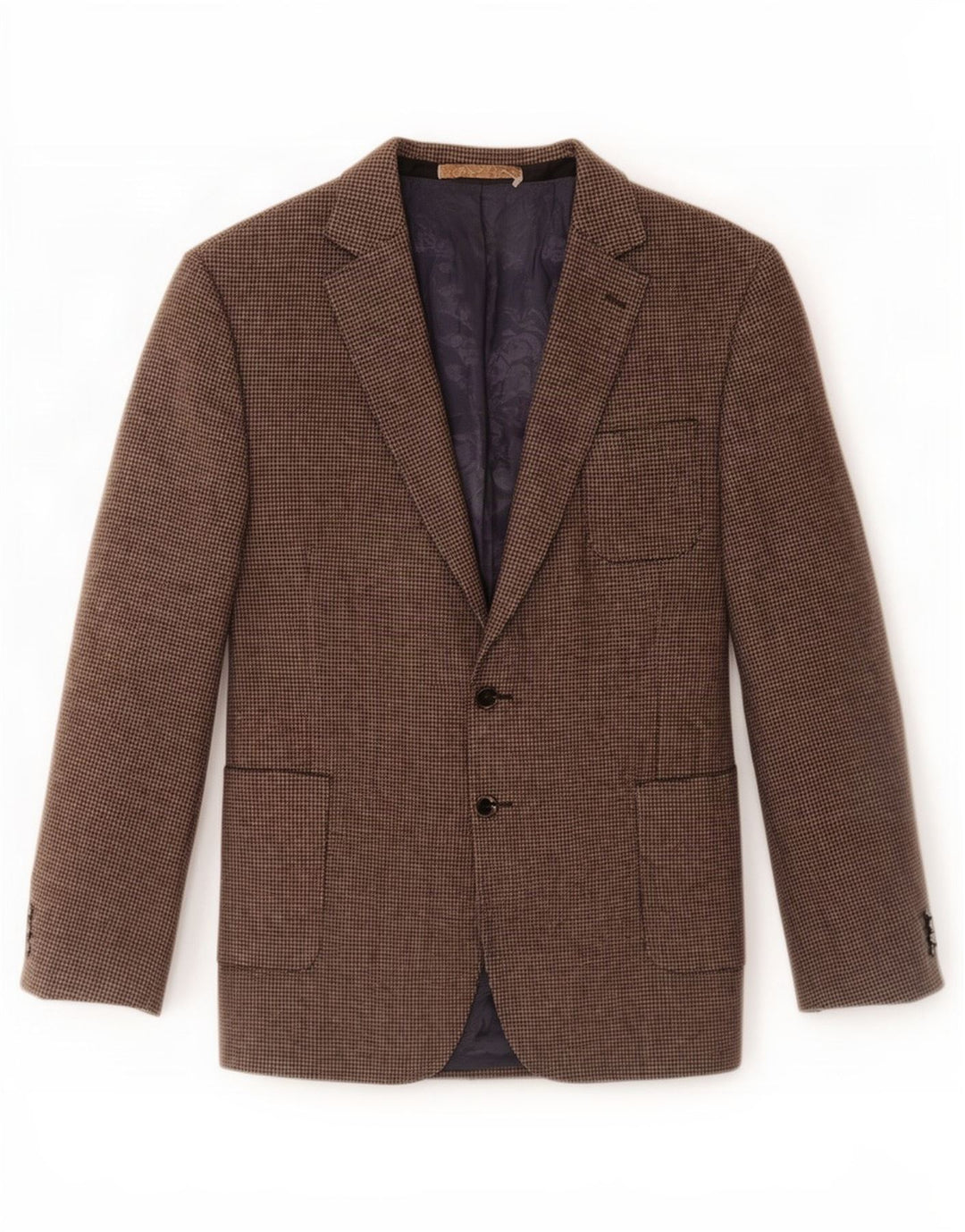 Marks & Spencer Herren Longline Blazer Jacke UK 44 XL Brauner Hahnentritt