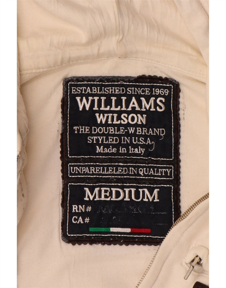 Williams Wilson Damen-Kapuzenpullover mit Reißverschluss, UK 12, Mittelweiß, Farbblock