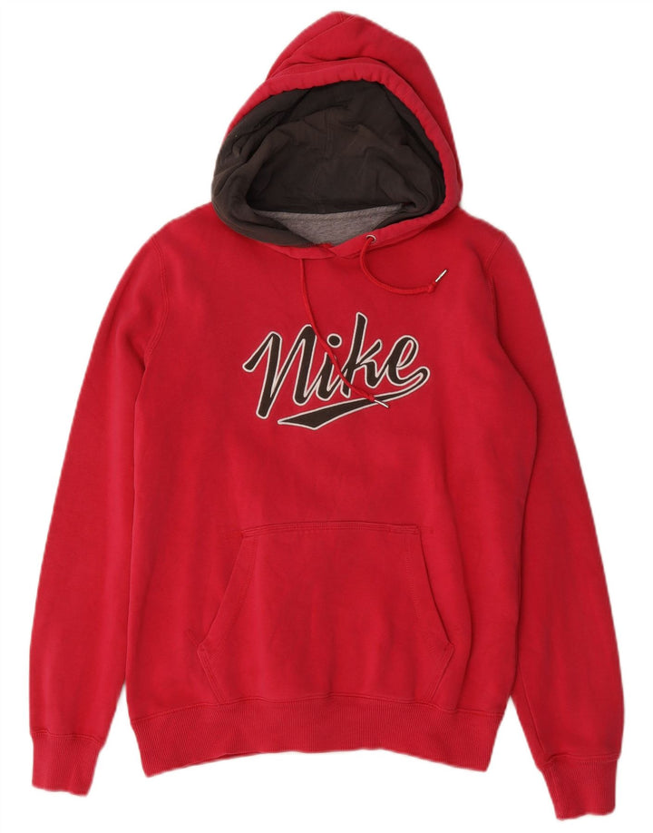 Nike Herren-Kapuzenpullover mit Grafik, mittelrote Baumwolle