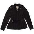 Zara Damen Militär-Utility-Jacke UK 16 Large Schwarz