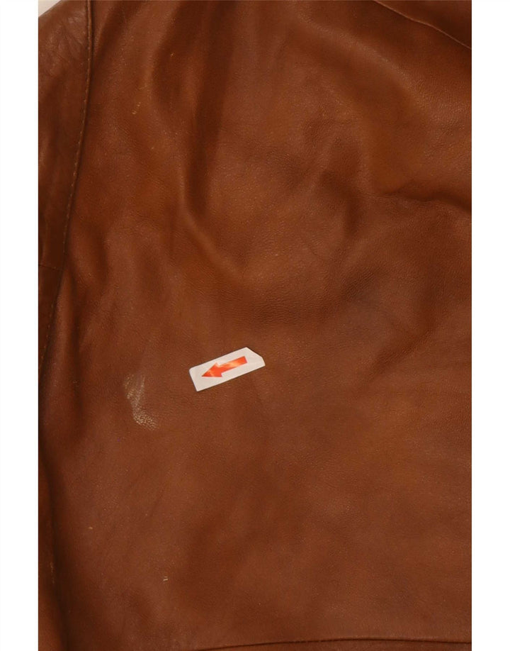 Vintage Damen Lederjacke UK 14 Mittelbraun
