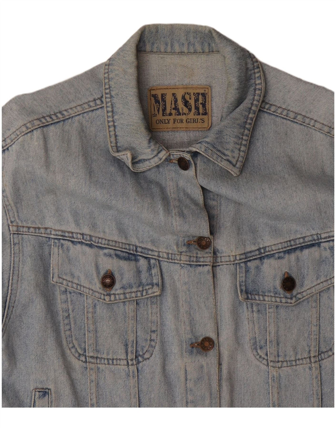 Mash Jeansjacke für Mädchen, 14–15 Jahre, blaue Baumwolle