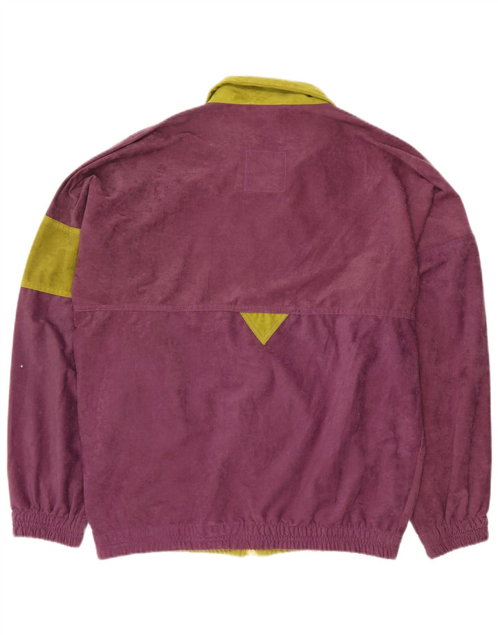 GREAT ESCAPES Herren-Trainingsanzug-Oberteil, Jacke, IT 52, Größe L, Lila, Farbblock