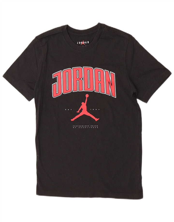 Jordan Herren-T-Shirt mit Grafik, Größe S, schwarze Baumwolle