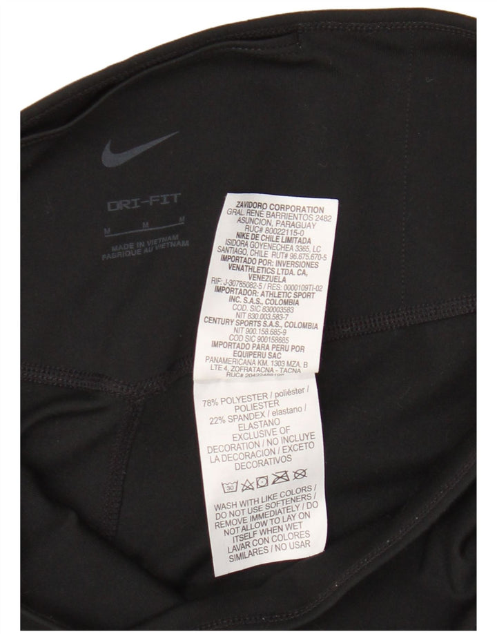 Nike Damen Dri Fit Sport Shorts UK 12 Medium Schwarz Polyester
