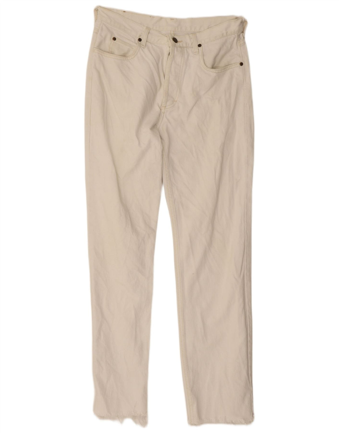 Lee Herren Straight Jeans W30 L31 Weiße Baumwolle