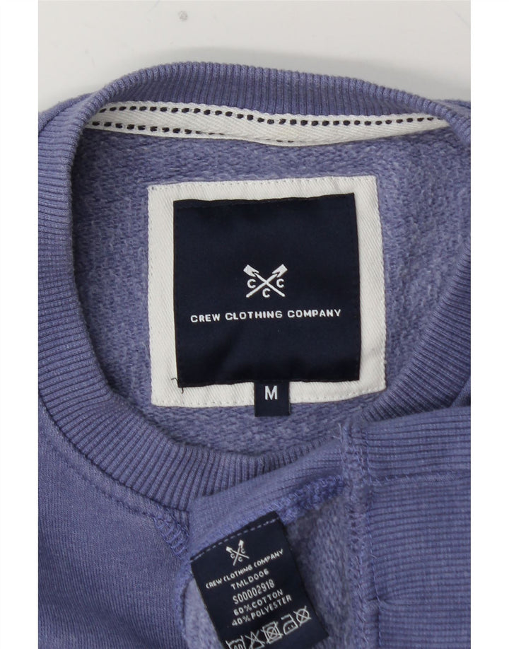 CREW CLOTHING Herren-Sweatshirt-Pullover aus mittelvioletter Baumwolle