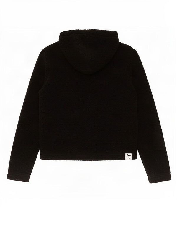 Fila Damen Übergroßer Fleece-Kapuzenpullover mit Grafik, Gr. 10, Größe S, Schwarz