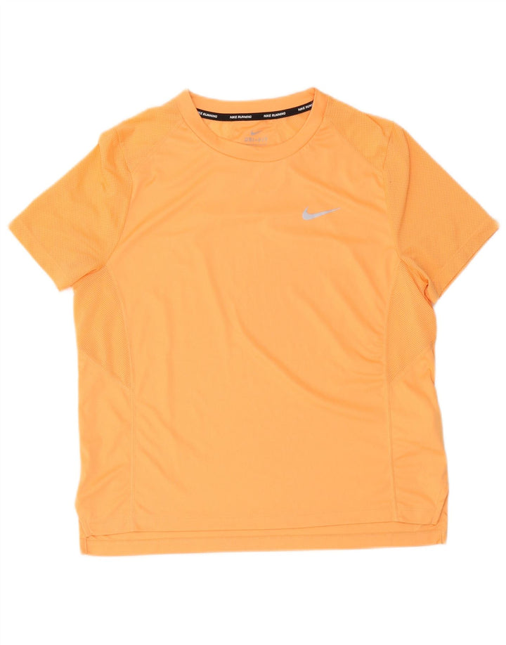 Nike Herren Dri Fit T-Shirt Top Large Orange Polyester