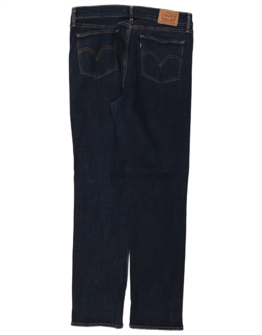 LEVI'S Damen Classic Straight Jeans US 10 Large W30 L30 Marineblaue Baumwolle