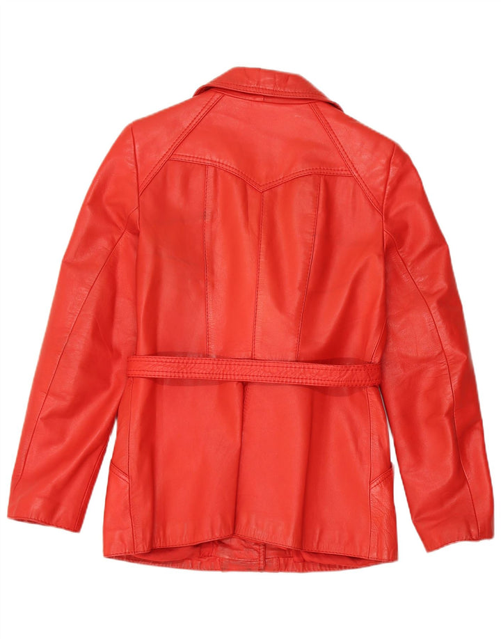 Gil Bret Damen Lederjacke EU 38 Mittelrotes Leder